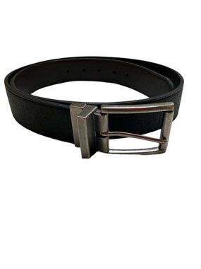 NWOT Bill Adler black faux leather belt size 38
